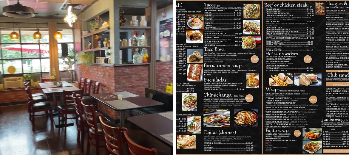 Lisandro's pizza and mexican grill Menu