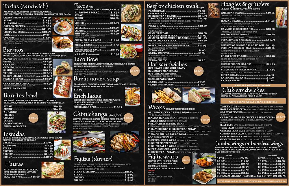 Lisandro's pizza and mexican grill Menu image 1